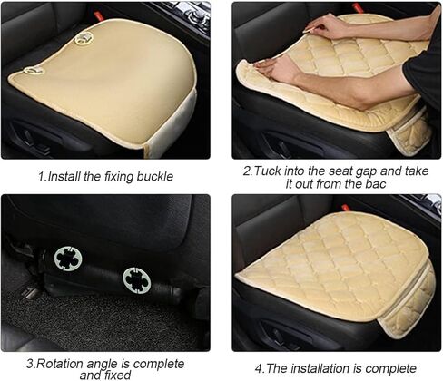 Car Seat Cushion for Touran 1.Gen (1T), Comfortable Soft Auto seat Bottom Protector Mat Universal Front/Rear Pads Accessories,Black-1PS Front in Saudi Arabia