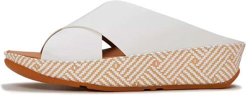 حذاء FitFlop النسائي من الجلد المنسوج من الجلد LULU Lux - صنادل سهلة الارتداء مع بطانة ودعم للقوس ونعل خارجي للإمساك in Kuwait