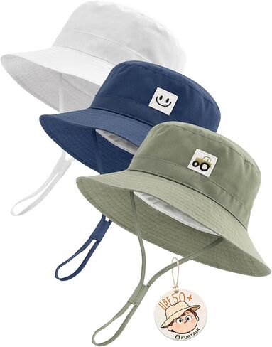 FURTALK Toddler Baby Sun Hat for Boy Girl Kids Bucket Beach UPF 50+ Summer Hat in Kuwait