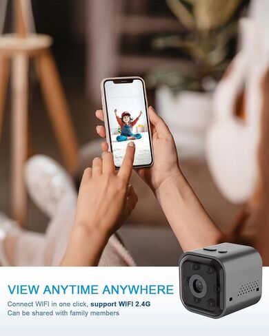 Hidden Camera - 1080P HD WiFi Wireless Security Camera - Nanny Camera - Best Mini Car Cameras for Surveillance - Surveillance Camera with Motion Detection and Night Vision in Kuwait