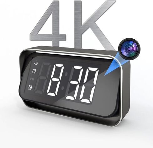 كاميرا أمان لاسلكية، كاميرا مربية بدقة 4K Real Full HD لأمن المنزل، وتنبيهات الرؤية الليلية وكشف الحركة، وتسجيل الأمان مع تطبيق الهاتف المحمول، ودعم 2.4G و5G in Kuwait