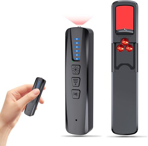 Hidden Camera Detector & GPS Tracker Finder | Spy Camera Detector with RF Signal Detection for Travel, Hotel, Car | Anti-Spy Bug Detector & Wireless Camera Finder(Black) in Saudi Arabia