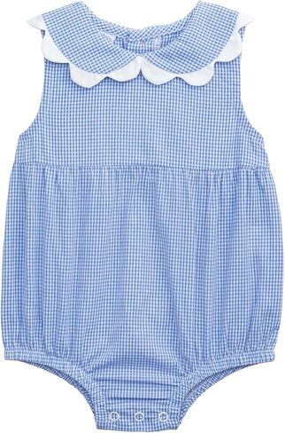 Mud Pie Baby Girl Blue Gingham Scallop Bubble in Kuwait