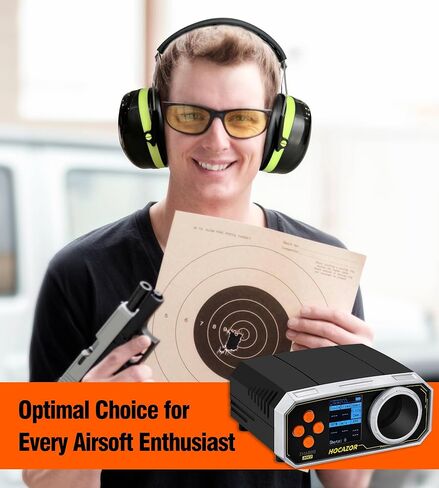 ترقية كرونوغراف Airsoft Shooting، جهاز اختبار سرعة البندقية لـ Airsoft، إطلاق النار الباليستي، اختبار سرعة رصاصة الألوان، بندقية الهواء MPS/FPS Joules، قياس سرعة دقيق وموثوق in Kuwait
