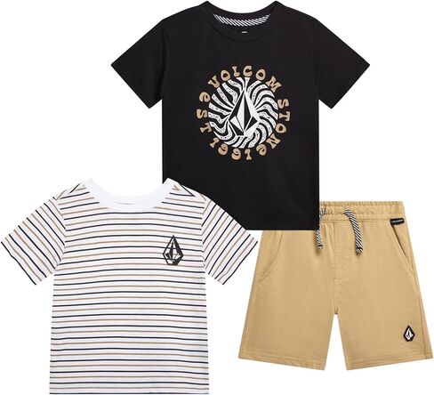 Volcom Baby Boys Shorts Set - 3 Piece Boys Graphic TShirts Tees & Toddler Shorts Set - Kids Clothing Set in Saudi Arabia