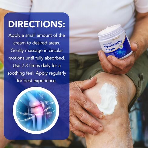 Neuropathy Nerve Relief Cream, Nerve Comfort Cream with Natural Ingredients, Neuropathy Soothing Cream for Feet Extra Strength - Non-Greasy Moisturizing Cream for Feet, Legs, Hand, 4.23 oz in Kuwait