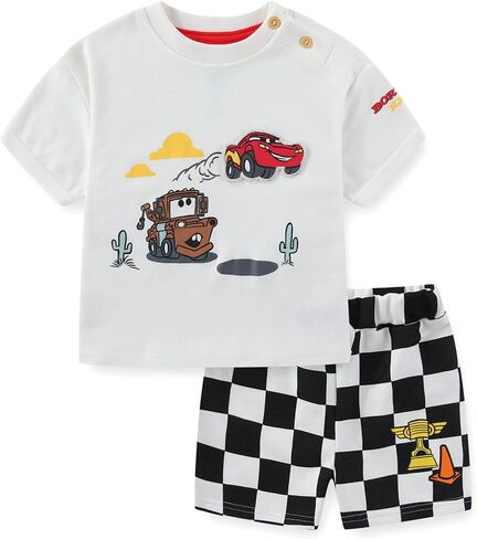 Disney Cars Lightning McQueen Tow Mater Baby Boys Short Sleeve T-Shirt and Shorts Set for Infant in Saudi Arabia