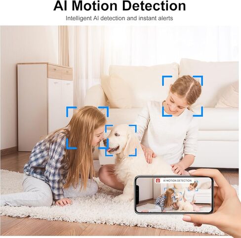 كاميرا صغيرة 1080 بكسل تدعم وحدة DIY 2.4G/5G WiFi، وحدة كاميرا مربية صغيرة مع كشف الحركة، زاوية رؤية واسعة 120 درجة، التحكم في التطبيق، تخزين سحابي وSD in Kuwait