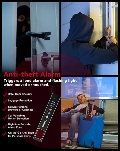 Hidden Camera Detectors, Anti-Spy Camera Finder & GPS Tracker Detector with Anti-Theft & SOS Alarm, Privacy Pen Bug Detector, Portable for Travel, Hotel, Office, Car in Saudi Arabia