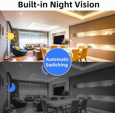 Smart Wireless WiFi Camera Smoke Detector Hidden Camera 1080P Video Indoor Security Camera for Pets, Home Wall Mount Night Vision, Live Viewing, Motion Detection, Android iOS Free App, Loop Filming in Kuwait