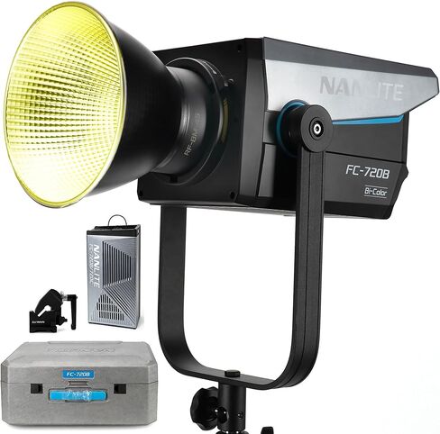 Nanlite FC-720B 750W Bi-Color LED Spotlight, 2700K-6500K High Output COB Video Light, CRI 96 TLCI 98, Bowens Mount,App Control, DMX/RDM, for Film Studio Photography Lighting in Kuwait