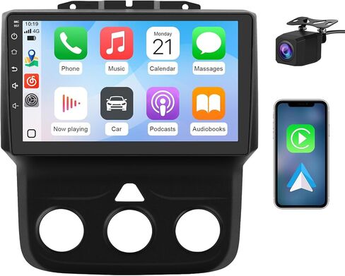 راديو سيارة Android 13 لسيارة Dodge RAM 1500 2500 3500 2013-2018 مع CarPlay اللاسلكي Android Auto، استبدال راديو شاشة تعمل باللمس 9 بوصة 2G Ram 32G ROM (يناسب فقط التيار المتردد اليدوي) in Kuwait