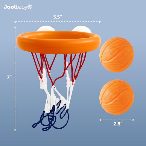 Jool Baby Bath Basketball Hoop for Toddlers, Kids Bathtub Toy – Includes Basketball Net w/ Suction Cups, 2 Basketballs in Saudi Arabia