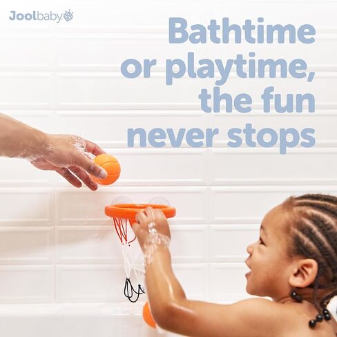 Jool Baby Bath Basketball Hoop for Toddlers, Kids Bathtub Toy – Includes Basketball Net w/ Suction Cups, 2 Basketballs in Saudi Arabia