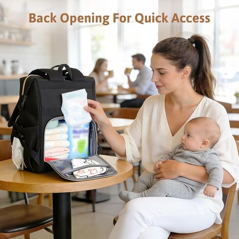 Lekesky Pañaleras para bebe, Diaper Bag Backpack for Baby, Large Capacity Diaper Bag with 16 Pockets, 1.52lb Lightweight Waterproof Diaper Backpack with Changing Pad, Stroller Bag for Mom Dad Travel in Saudi Arabia