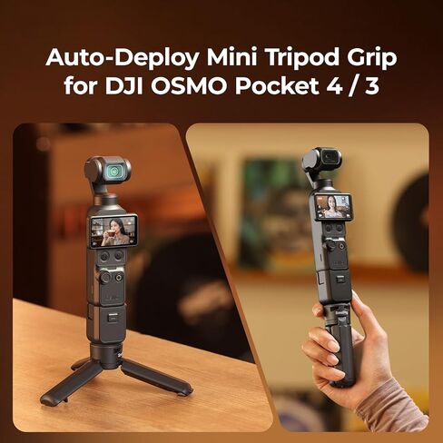 SMALLRIG Camera Tripod for DJI Osmo Pocket 4 / Pocket 3 / Action 6/5 Pro, for Action Cameras, 1/4"-20 Screw, Load Capacity 500g / 17.6oz, Weight 50g / 1.76oz, Compact at 10cm / 3.9'' - 6049 in Kuwait