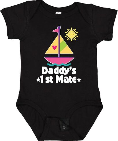 inktastic Daddys First Mate Girls Nautical Sailboat Baby Bodysuit in Kuwait