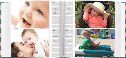 Pioneer Photo Albums Baby Chevron Fabric Frame Cover Photo Album 200 Pockets Hold 4x6 Photos, Blue in Kuwait