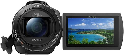 كاميرا فيديو Sony FDR-AX43 UHD 4K Handycam مع بطاقة ذاكرة سعة 128 جيجابايت + فلاتر + بطارية إضافية والمزيد (متجددة) in Kuwait