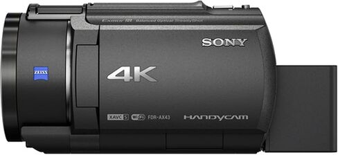 كاميرا فيديو Sony FDR-AX43 UHD 4K Handycam مع بطاقة ذاكرة سعة 128 جيجابايت + فلاتر + بطارية إضافية والمزيد (متجددة) in Kuwait