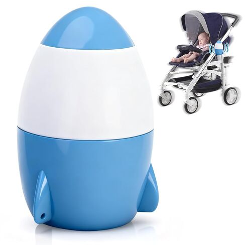 Rechargeable Stroller Rocker, 5 Speeds, 40-Min Timer, Black | Portable Vibrating Baby Soother, Gently Rockers Any Stroller, Pram, or Pushchair, Multiple Color Options in Saudi Arabia