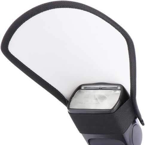 2-in-1 Silver/White Camera Flash Diffuser Double-Sided Flash Softbox Photo Light Reflector for Cameras Difusor Flash in Kuwait