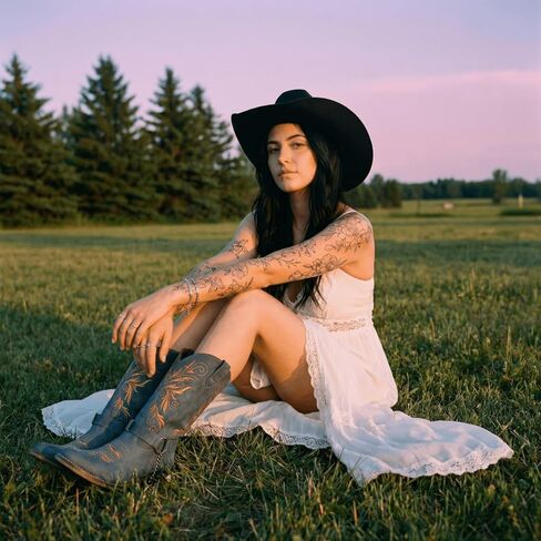 Cowboy Boots Embroidered Mid Calf Removable Belt Low Block Heel Round Toe Western Boots in Saudi Arabia