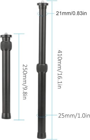 Tripod Center Extender Aluminum Alloy 2 Section Extension Tube Adjustable Length for Photography Enthusiasts in Kuwait