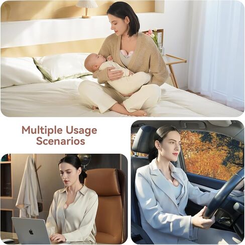 Wearable Electric Breast Pump, Hands-Free Portable Electric Pump with 3 Modes & 12 Intensive Levels, Whisper-Quiet & Lightweight for Travel, Custom Fit with 15/18/21/24mm Flanges(2 Pack) in Saudi Arabia