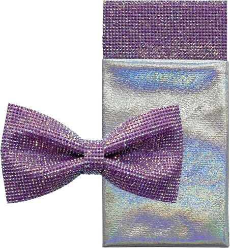 Rainbow AB Rhinestones like Crystal Pocket Square for men women | 2 ways use | CK Bow (Pocket Square Rainbow AB) in Kuwait