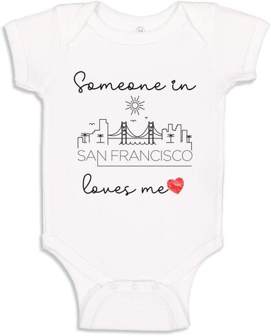 Someone Loves Me in Baby Bodysuit Infant One Piece for U.S. American Cities in Kuwait