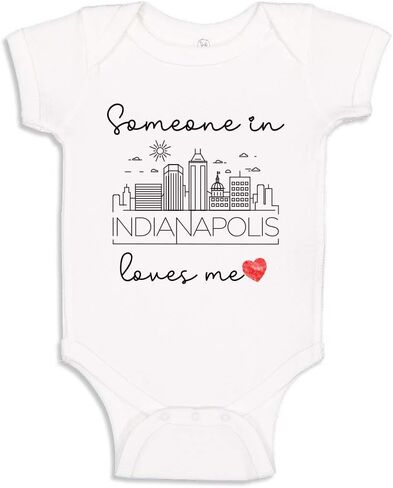 Someone Loves Me in Baby Bodysuit Infant One Piece for U.S. American Cities in Kuwait