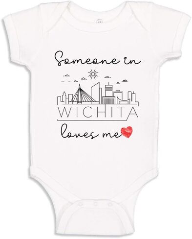 Someone Loves Me in Baby Bodysuit Infant One Piece for U.S. American Cities in Kuwait