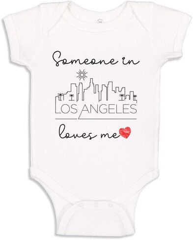 Someone Loves Me in Baby Bodysuit Infant One Piece for U.S. American Cities in Kuwait