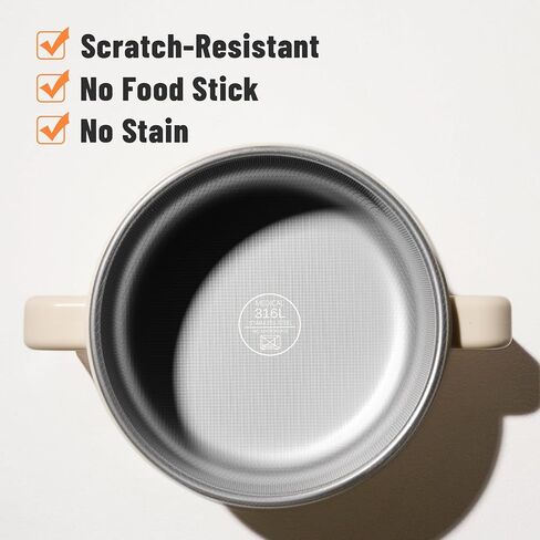 Phanpy Smart Thermostatic Bowl To Keep Baby/Toddler/Children Food Warm with 40/45/50℃ Constant Precise Temperature Control, 316L Stainless Steel Liner, Volume 13.5 Ounce in Kuwait
