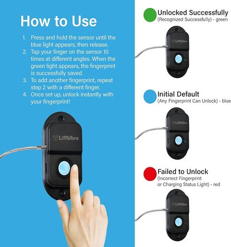 Fingerprint Fridge Lock - Childproof Security Locking for Refrigerator Freezer Cabinet Furniture Doors - 90 Degree Cable Window Locks Smart Biometric Access with Adhesive Drill Installation in Saudi Arabia