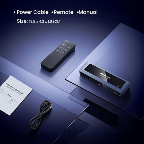 NEWCARE HDMI 2.1 Switch 3 in 1 Out 4K@120Hz, Aluminum 3 Ports HDMI Switcher Splitter with Remote, Supports 8K@60Hz 48Gbps HDR10+ 3D Dolby VRR HDCP 2.3 for TV PS5 Xbox Laptop Projector in Saudi Arabia