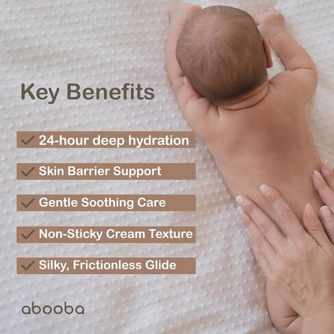 abooba SOOTHAL Baby Moisturizing Cream for Eczema-Prone Sensitive Dry Skin | Ceramide & Cica Barrier Cream | Fragrance-Free, Non-Greasy, 24-Hour Hydration | K-Beauty, Face & Body | 6.09 fl oz (180ml) in Kuwait