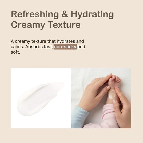 abooba SOOTHAL Baby Moisturizing Cream for Eczema-Prone Sensitive Dry Skin | Ceramide & Cica Barrier Cream | Fragrance-Free, Non-Greasy, 24-Hour Hydration | K-Beauty, Face & Body | 6.09 fl oz (180ml) in Kuwait