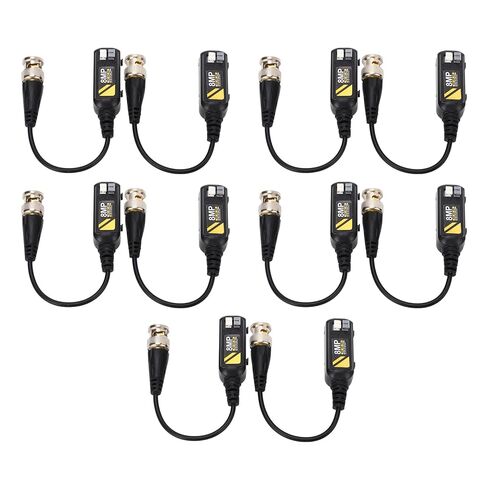 5 أزواج من موصلات فيديو Balun بدقة 8 ميجابكسل BNC، بالون حماية ناقل الحركة منخفض الفقد، جهاز إرسال زوج ملتوي مع أنبوب حماية TVS، مثالي لنظام HD CVI AHD TVI CVBS CCTV in Kuwait