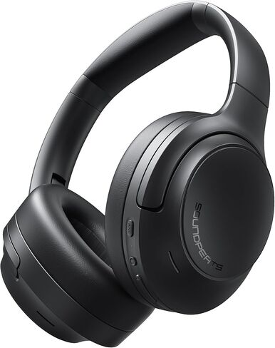 سماعات رأس SoundPEATS Cove Pro فوق الأذن مع خاصية إلغاء الضوضاء التكيفية بقدرة 56 ديسيبل، وبطارية 95 ساعة للرحلات الطويلة، وتصميم مريح فوق الأذن، وصوت عالي الدقة ومكالمات واضحة in Saudi Arabia