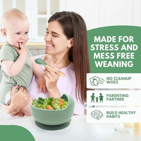 Baby Weaning Set with Adjustable bib | baby feeding set with Sippy Cup, Suction Plate, Bowl & Self-Feeding Cutlery | Silicone Feeding essentials Dishwasher & Microwave Safe (Pink) in Saudi Arabia