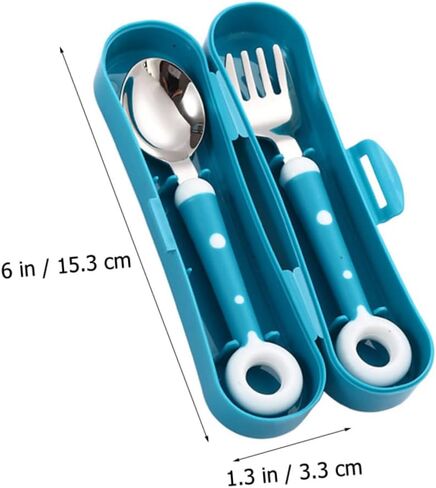 Multipurpose Boys and Girls Tableware Boy Girl Fork Spoon Combination Stain-resistant Easy to Clean in Kuwait
