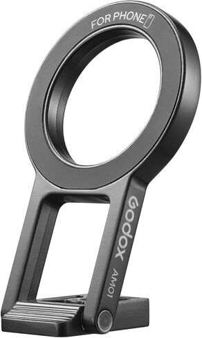 Godox Dual-Sided Magnetic Bracket for MA5R or Smarthone – Durable Metal Mounting Adapter with N52-Grade Magnets, Cold Shoe & Mini Tripod Adapter, Compatible with Godox MA5R LED Light (AM01) in Kuwait