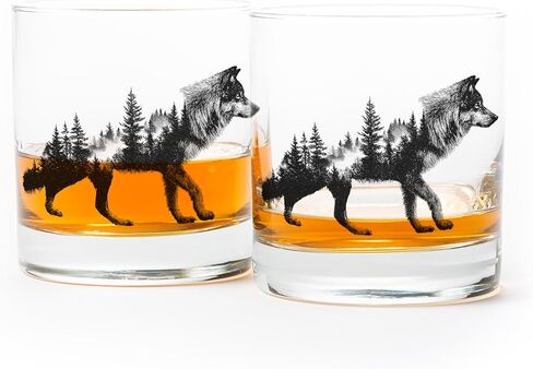 Black Lantern Whiskey Glasses – Nature Guitar Rock Glasses, Old Fashioned Bar Glasses, Set of 2 Tumbler Glasses, Drinking Glasses with Great Gift Packaging - Father's Day in Kuwait
