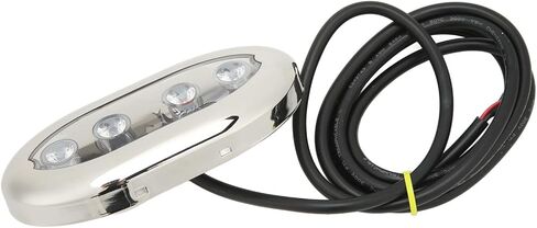 ضوء LED بحري تحت الماء، سطوع عالي IP68 مناسب عالميًا للقوارب واليخوت بجانب الماء، 4 حبات مصباح LED 12V24V DC، طول الخط 1.5 متر، 10 زاوية مضيئة، PC & 316 غير القابل للصدأ (RGB) in Kuwait