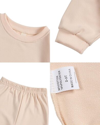 Toddler Baby OF COURSE I'M CUTE Long Sleeve Sweatshirt Top Jogger Pants Clothes Set in Saudi Arabia