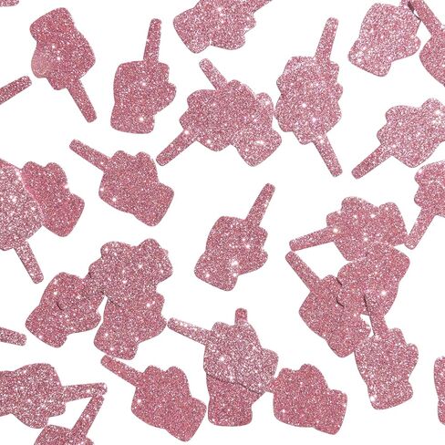 50 x Pink Middle finger Confetti | Divorce Party Table Decorations | Breakup party decorations in Kuwait