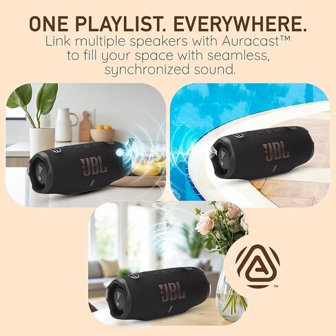 مكبر صوت بلوتوث محمول JBL Charge 6، IP68 مقاوم للماء، مقاوم للغبار، مقاوم للسقوط، تعزيز صوت AI، بنك طاقة مدمج، حزام حمل، بطارية 28 ساعة - وردي - حل قماش الأداء النهائي من Boomph in Saudi Arabia