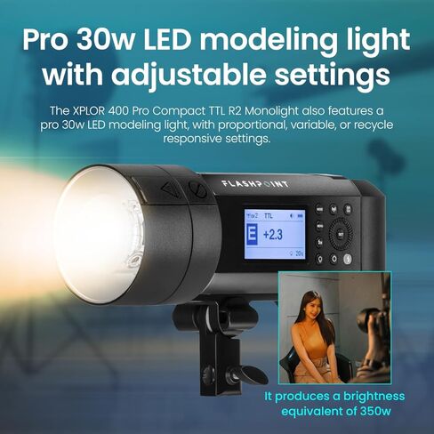 Flashpoint XPLOR 400 Pro Compact TTL R2 Monolight, with Gel Kit in Kuwait